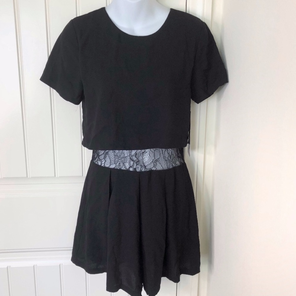 Black lace romper